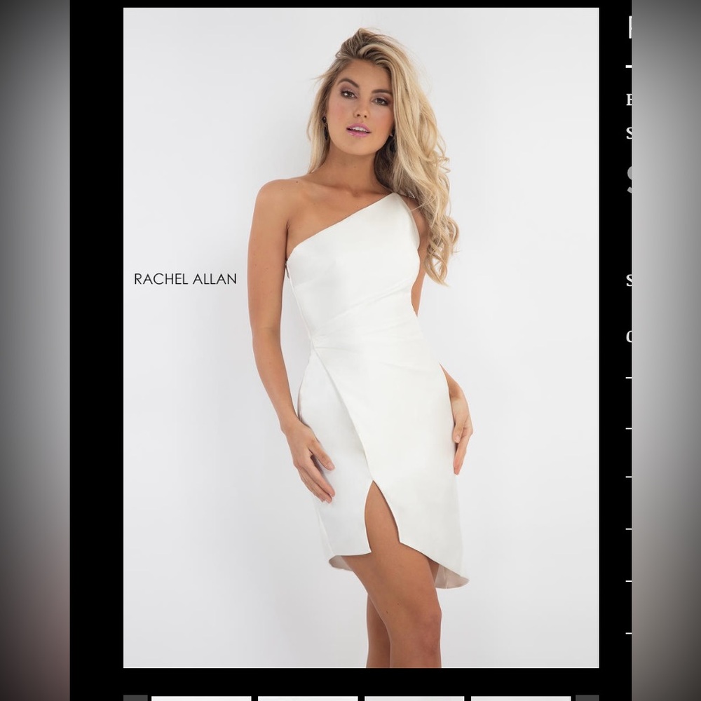 Rachel Allan L1173 little white homecoming dress